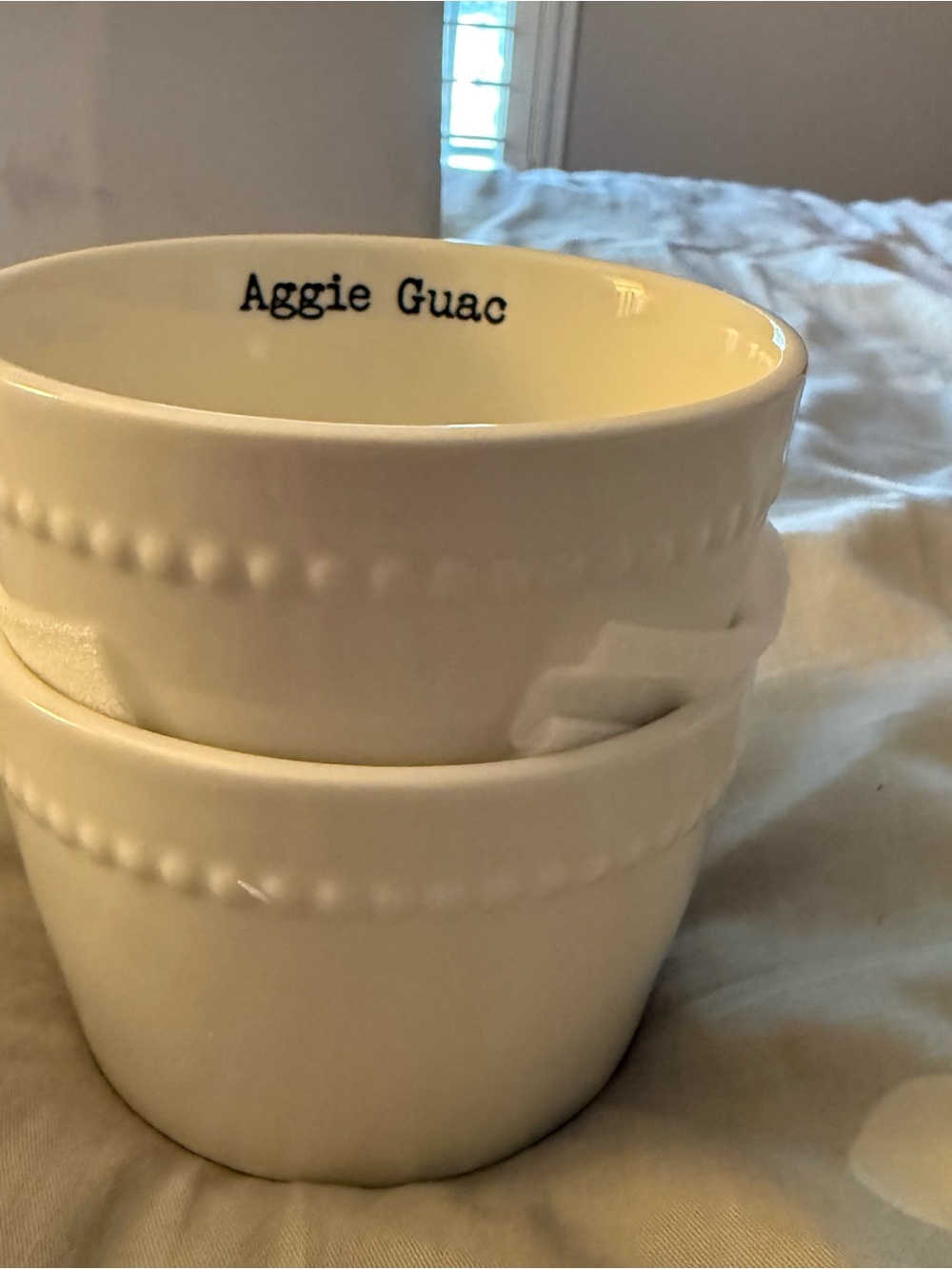Aggie Salsa and Guac Bowl Set